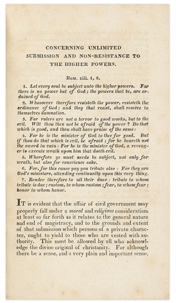 John Adams Signed Copy of ''A Discourse'' -- The Powerful Pro-American Independence Book Called ''The Morning Gun of the Revolution''