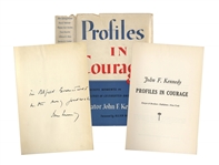 John F. Kennedy Signed Profiles in Courage -- Inscribed to Famed Photographer Alfred Eisenstaedt -- With University Archives COA