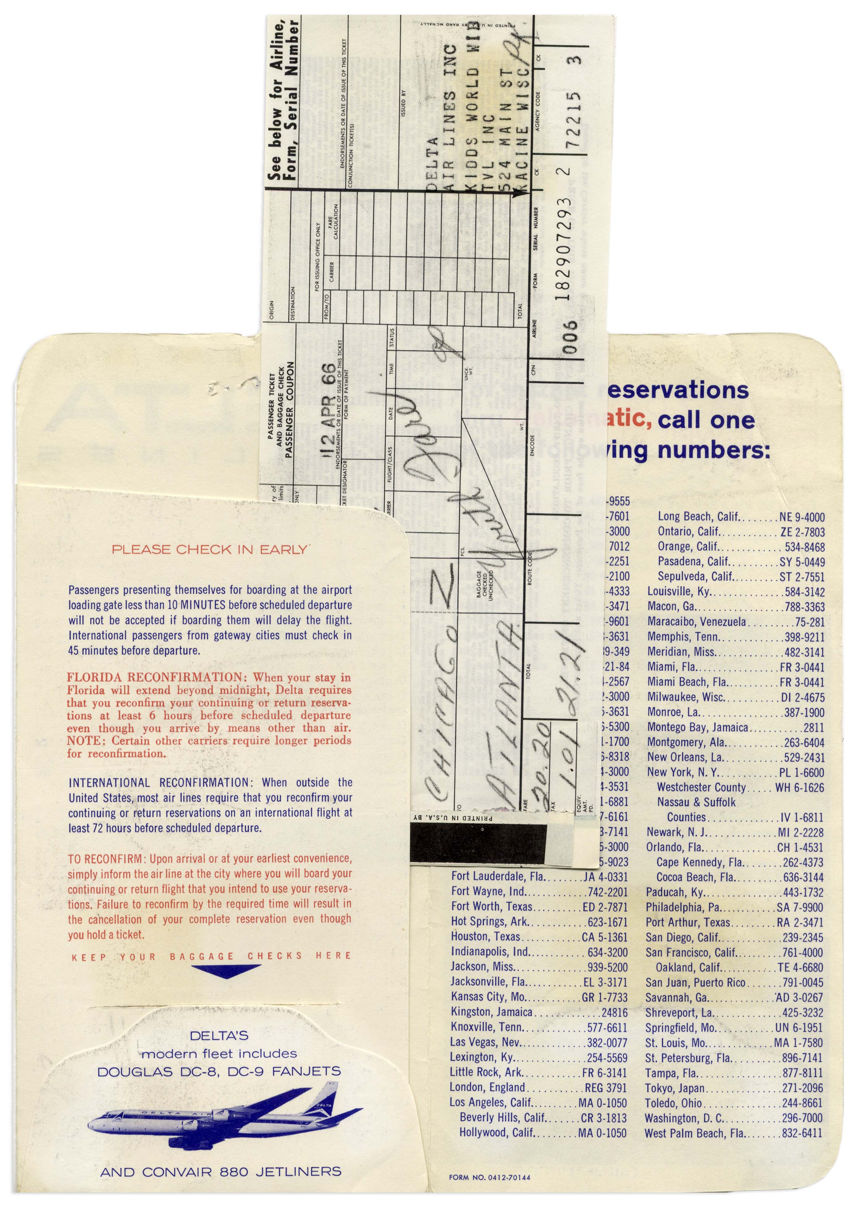 Lot Detail - Martin Luther King, Jr. Signed Airplane Boarding Pass ...