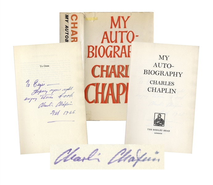 Charlie Chaplin Signed Autobiography to His Friend, the Photographer Alfred Eisenstaedt