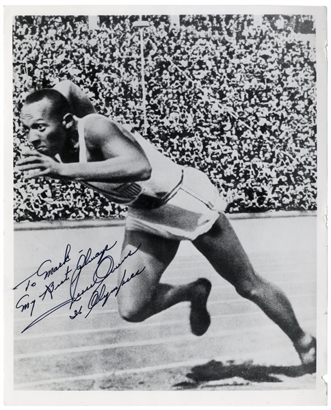 Olympic Track & Field Hero Jesse Owens 8'' x 10'' Signed Photo