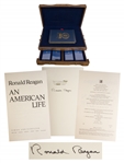 Ronald Reagan Signed An American Life Special Limited Edition -- Housed in Luxury Oak Case With Audiotapes of Speaking My Mind