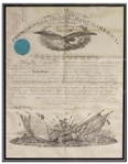 Abraham Lincoln Civil War Military Commission Signed as President -- With Full ''Abraham Lincoln'' Signature -- With PSA/DNA COA
