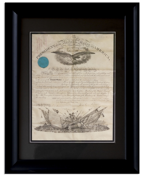 Abraham Lincoln Civil War Military Commission Signed as President -- With Full ''Abraham Lincoln'' Signature -- With PSA/DNA COA