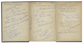 John Wayne and John Ford Cast-Signed Book for ''They Were Expendable''