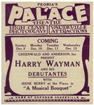 Very Rare 1923 Vaudeville Program With Moe Billed as Harvey Howard in the ''Syncopated Toes'', His Brief Act With Shemp and Ted Healy -- Program Also Lists an Act With Ted & Betty Healy