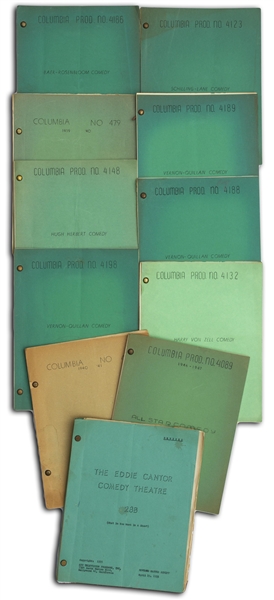 Moe Howard's Collection of 20 Non-Stooge Scripts, Most Columbia Shorts From the 1940-50s, With Earliest One From 1936 -- Very Good to Near Fine