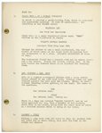 Moe Howard's 31pp. Script Dated May 1937 for The Three Stooges Film ''Playing the Ponies'' or ''Story of the Race Horse'' -- With Annotations in Moe's Hand Including Pencil Signatures -- Very Good