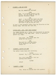 Moe Howard's 34pp. Script Dated October 1938 for The Three Stooges Film ''Saved by the Belle'' -- Missing Title Page, Else Very Good Condition