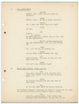 Moe Howard's 34pp. Script Dated October 1938 for The Three Stooges Film ''Saved by the Belle'' -- Missing Title Page, Else Very Good Condition