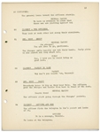 Moe Howard's 34pp. Script Dated October 1938 for The Three Stooges Film ''Saved by the Belle'' -- Missing Title Page, Else Very Good Condition