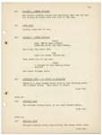 Moe Howard's 34pp. Script Dated October 1938 for The Three Stooges Film ''Saved by the Belle'' -- Missing Title Page, Else Very Good Condition
