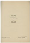 Moe Howard's 27pp. Script Dated August 1939 for The Three Stooges 1940 Film ''A Plumbing We Will Go'' -- With Signature & Writing by Moe on Back Cover -- Very Good Condition