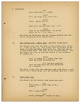 Moe Howard's 29pp. Script Dated April 1942 for The Three Stooges Film ''Sock-a-Bye Baby'' -- With Annotations & Drawings by Moe on Back Cover -- Very Good