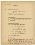 Moe Howard's 29pp. Script Dated April 1942 for The Three Stooges Film ''Sock-a-Bye Baby'' -- With Annotations & Drawings by Moe on Back Cover -- Very Good