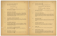 Moe Howard's 29pp. Script Dated April 1942 for The Three Stooges Film ''Sock-a-Bye Baby'' -- With Annotations & Drawings by Moe on Back Cover -- Very Good