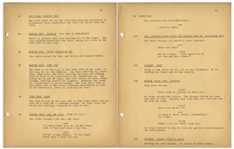 Moe Howard's 29pp. Script Dated April 1942 for The Three Stooges Film ''Sock-a-Bye Baby'' -- With Annotations & Drawings by Moe on Back Cover -- Very Good