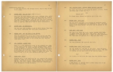 Moe Howard's 29pp. Script Dated April 1942 for The Three Stooges Film ''Sock-a-Bye Baby'' -- With Annotations & Drawings by Moe on Back Cover -- Very Good