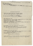 Moe Howard List of Jokes -- On Page of His 7.25'' x 10.5'' Stationery & Another on Partial 7.25'' x 3.75'' Stationery Page -- Rest on 3 Smaller Pieces of Paper, All Stapled Together -- Near Fine 