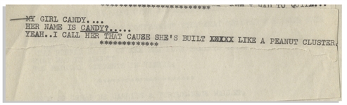 Moe Howard List of Jokes -- On Page of His 7.25'' x 10.5'' Stationery & Another on Partial 7.25'' x 3.75'' Stationery Page -- Rest on 3 Smaller Pieces of Paper, All Stapled Together -- Near Fine 