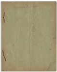 Moe Howard's Signed 32pp. Script Dated May 1942 for The 1943 Three Stooges Film ''Back From the Front'', With Working Title ''A Sailor's Mess'' -- Signed by Moe on Cover -- Very Good Condition