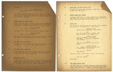 Moe Howard's 32pp. Script Dated May 1942 for the 1943 Stooges Film ''Back From the Front'', Working Title ''A Sailor's Mess'' -- Original Doodles on Cover -- Chipping & Archival Repair, Else Very Good