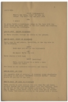 Moe Howard's 32pp. Script Dated July 1942 for The 1943 Three Stooges Film Three Little Twirps -- With Original Writing on Covers -- Archival Repair to Cover, Else Very Good Condition