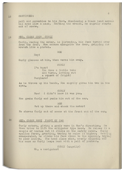 Moe Howard's 35pp. Script Dated February 1943 for The Three Stooges Film ''Higher Than a Kite'' -- With ''Alternate Ending'' Page -- Very Good Plus Condition