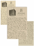 Moe Howard Autograph Letter Signed Lonesome & Devoted Sweetheart & Daddy From September 1936 to His Wife & Children