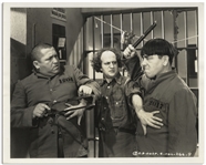 10" x 8" Glossy Photo From the 1937 Three Stooges Film "3 Dumb Clucks" -- Very Good Plus Condition