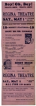 1937 Playbill Poster for a Beverly Hills Showing of ''3 Stooges in '3 Dumb Clucks''' -- Measures 6.75'' x 20.5'' -- Slight Fading & Wear, Very Good Condition