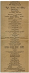 Playbill Poster for ''The Hollywood Guild Presents'' From May 1941, Featuring The Three Stooges & Ronald Reagan and Jane Wyman -- Measures 7'' x 19'' -- Toning, Overall Very Good