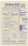 Dublin's ''Theatre Royal'' Programme Advertising The Three Stooges on Its Cover, Where They Debuted on 26 June 1939 -- 4pp. Including Covers Measures 6.25'' x 10'' Folded -- Very Good