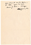 Dwight Eisenhower WWII Autograph Letter Signed -- ''...I've dashed from here to there & back again until I'm dizzy...'' -- Eisenhower Signs DE, Then Scratches It Out, Writing ''Ike'' to His Wife...