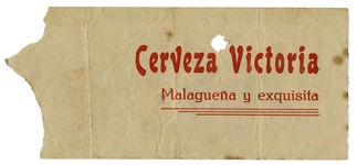 Ernest Hemingway's Own Bullfighting Ticket From 6 August 1959 -- From the ''Plaza de Toros'' in Malaga, Spain -- Hemingway Wrote About the Bullfights of 1959 in His Final Book