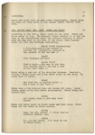 Moe Howard's 28pp. Script Dated October 1949 for The Three Stooges Film ''A Snitch in Time'' -- Paper Loss to Front Cover, Else Very Good Condition