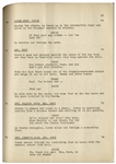 Moe Howard's 28pp. Script Dated October 1949 for The Three Stooges Film ''A Snitch in Time'' -- Paper Loss to Front Cover, Else Very Good Condition