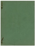 Moe Howard's 28pp. Script Dated October 1949 for The Three Stooges Film ''A Snitch in Time'' -- Paper Loss to Front Cover, Else Very Good Condition