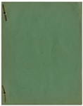 Moe Howard's 27pp. Script Dated November 1949 for The Three Stooges Film ''Three Arabian Nuts'', Working Title ''Genii With the Light Brown Hair'' -- Near Fine Condition