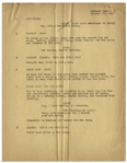 Moe Howard's 24pp. Script Dated October 1950 for The Three Stooges Film ''A Missed Fortune'' -- Includes 3 Additional Loose Revised Script Pages -- Very Good Plus Condition