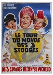 Lot of 34 Three Stooges' Posters, Lobby Cards & Large Photo From 1951-1965