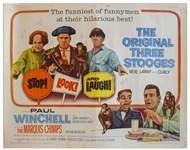 Lot of 34 Three Stooges' Posters, Lobby Cards & Large Photo From 1951-1965