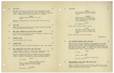 Moe Howard's 23pp. Script Dated December 1951 for The Three Stooges Film ''Up in Daisy's Penthouse'' -- Near Fine Condition