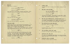 Moe Howard's 21pp. Script Dated April 1952 for The Three Stooges Film ''Cuckoo on a Choo Choo'', Working Title ''A Train Called Schmow'' -- Signed by Moe on Cover -- Mild Dampstaining, Else Near Fine