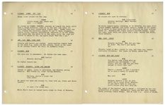 Moe Howard's 21pp. Script Dated April 1952 for The Three Stooges Film ''Cuckoo on a Choo Choo'', Working Title ''A Train Called Schmow'' -- Signed by Moe on Cover -- Mild Dampstaining, Else Near Fine