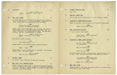 Moe Howard's 21pp. Script Dated April 1952 for The Three Stooges Film ''Cuckoo on a Choo Choo'', Working Title ''A Train Called Schmow'' -- Signed by Moe on Cover -- Mild Dampstaining, Else Near Fine