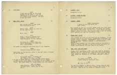 Moe Howard's 12pp. Script Dated May 1952 for The Three Stooges Film ''Booty and the Beast'' -- Signed by Moe on Cover & Additional 5pp. Annotated Shooting Schedule & Call Sheets -- Very Good Plus