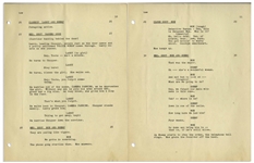 Moe Howard's 24pp. Script Dated July 1952 for The Three Stooges Film ''Tricky Dicks'' -- With Annotations & Signature by Moe & Additional 13pp. Script Changes, Call Sheets & Shot Lists -- Very Good