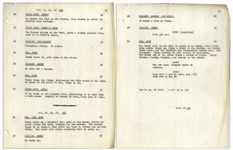 Moe Howard's 24pp. Script Dated July 1952 for The Three Stooges Film ''Tricky Dicks'' -- With Annotations & Signature by Moe & Additional 13pp. Script Changes, Call Sheets & Shot Lists -- Very Good
