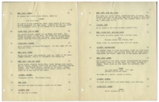 Moe Howard's 24pp. Script Dated July 1952 for The Three Stooges Film ''Tricky Dicks'' -- With Annotations & Signature by Moe & Additional 13pp. Script Changes, Call Sheets & Shot Lists -- Very Good